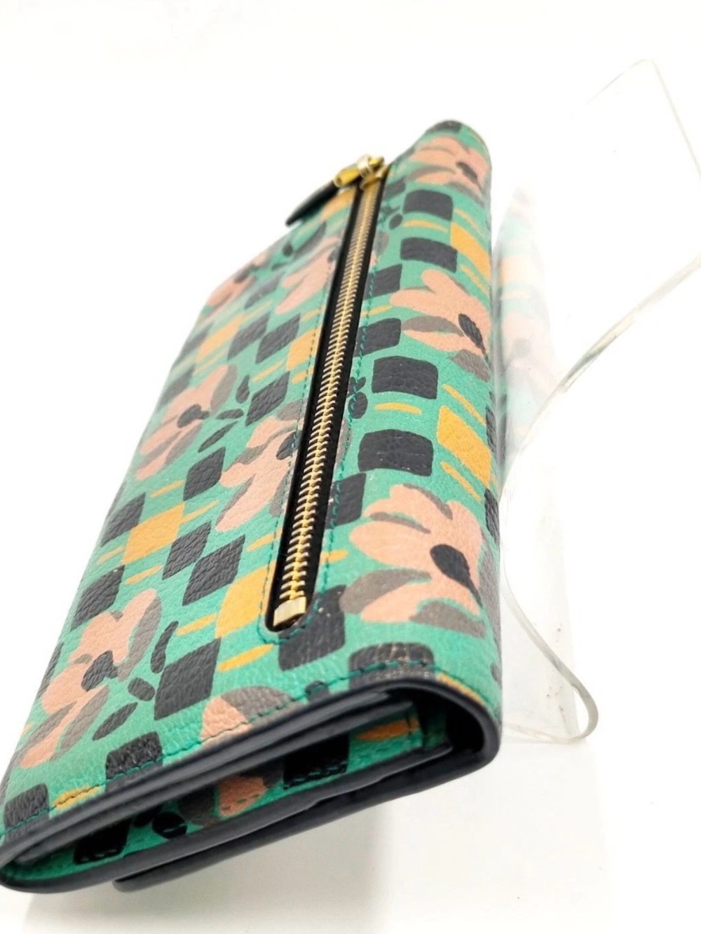Like New Ultra Rare Prada Madras St. Pense Bifold Long Wallet View 3